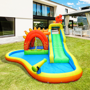 Parque Acuático Interior para Patio Trasero con Tobogán, Pared de Escalada, Piscina de Pelotas, Área de Saltos NB-93013, Juguete Infantil para Uso Doméstico en el Patio Trasero - Product Image 5