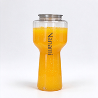 Boîtes en plastique PET de 500 ml de forme irrégulière pour boissons énergisantes avec couvercles en aluminium faciles à ouvrir pour les boissons, les jus, les sodas, le thé
