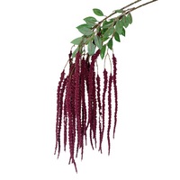 Nouvelle plante artificielle de haute qualité à 12 tiges, Amarante verte et rouge en mousse écologique, suspendue, Larmes des amoureux, Thanksgiving, Pâques