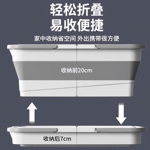 Nan Kong Jie Li Jing Foldable Mop <b>Bucket</b> Rectangular 80% New <b>Plastic</b> Single Drainer For Car Wash Floor Scrubbing - Product Image 3
