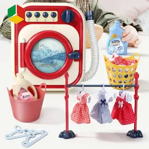 QS oyuncaklar ve oyun çocuk Mini B/O Pretend ev aletleri oyuncak çamaşır makinesi simülasyon mobilya mutfak oyuncak