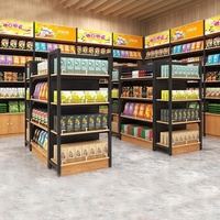 Étagères de rangement de magasin en bois en métal de supermarché/étagère de gondole de fruits/présentoir de fruits et légumes