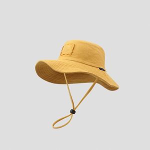 Manufacturer Custom Spring Summer <b>Large</b> Brim Sun Protection Climbing <b>Hat</b> Windproof Rope <b>Bucket</b> <b>Hat</b> Fisherman Surf <b>Hat</b> - Product Image 5