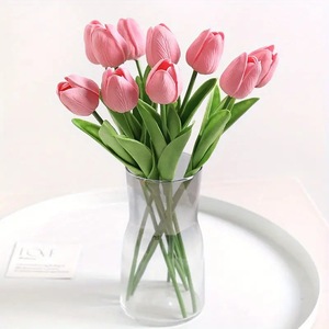 Fleurs artificielles en soie Yiddish Pu Tulip 100cm-200cm, accessoires de photographie, décoration de mariage et de maison - Product Image 4