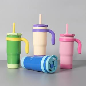 2025 pour Offre Spéciale nouvelle tasse de voiture de 20oz grande poignée paille en acier inoxydable gravé conception isolé sous vide Portable dos école - Product Image 4