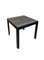 Tables et chaises d'extérieur en aluminium et bois composite, mobilier de jardin en noyer et teck, table à manger en bois plastique