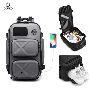 Ozuko 9309 תרמיל מחשב נייד שקיות Mens <span class=keywords><strong>17</strong></span> אינץ כושר ספורט תרמיל עבור גברים ספורט נעל מטען נסיעות שקיות