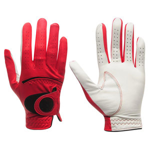 Guantes de Golf de Cuero Genuino, Último Modelo, Colores Personalizados con Logotipo, Suaves, Transpirables, Ligeros, Unisex, Cierre de Gancho y Bucle, Ropa Deportiva - Product Image 1
