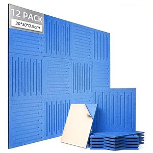 แผ่นดูดซับเสียงอะคูสติกขนาด 30x30 ซม. เป็นมิตรกับสิ่งแวดล้อม แพ็ค 12 ชิ้น ติดตั้งง่ายด้วยกาวในตัว ลายกราฟิกออกแบบเองได้ ใช้ในสตูดิโอ มีสินค้าในสต็อก - Product Image 6