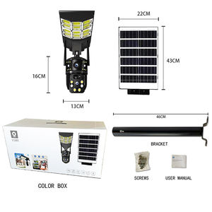 JOAREON Novo V380PRO 4MP Câmera alimentada por bateria solar <span class=keywords><strong>CCTV</strong></span> de energia solar 4G IP PTZ lente dupla 3 telas câmera e luz de rua - Product Image 6