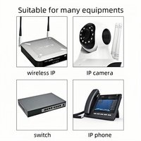 Divisor PoE 10/100M DC 5.5*2.1mm, Alimentación por Ethernet, Adaptador de 48V a 12V 2.5A 30W con QoS y Apilable para Cámaras IP en Stock