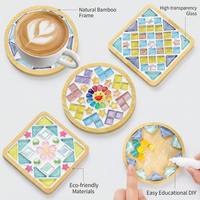 Kit de mosaïque en verre coloré à faire soi-même UXORSN, 4 pièces - Cadeaux de Noël élégants pour adultes, fournitures de décoration intérieure