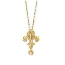 Antique Golden Iris Pendant Gold-Plated Sterling Silver China-Chic Ancient Necklace for Women Featuring Freshwater Pearl Zircon