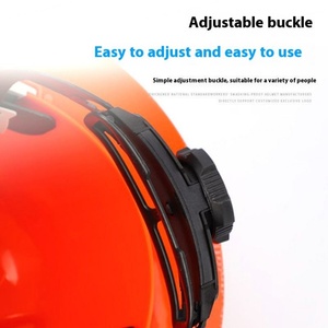 หมวกนิรภัยสีส้มแบบ V ไม่มีร่อง 6 จุดยึด สำหรับงานก่อสร้าง - Product Image 4