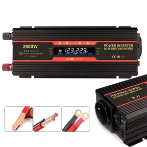 Brand New Power Inverter 12V 220V DC Para AC Regulador de Tensão 1500W 2000W 2600W Modificado de Onda Senoidal Inversor Conversor