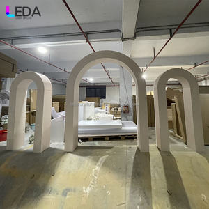 LEDA Centre Pieces Fournitures de décoration de mariage Toile de fond en acrylique blanc pour les fêtes de mariage - Product Image 6