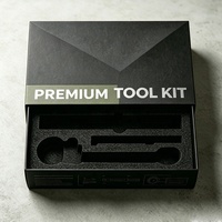 Boîtes cadeaux coulissantes en carton rigide gris recyclable de qualité supérieure pour outils de rainurage, avec logo personnalisé