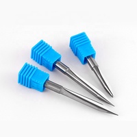 Outils de coupe de fraise en bout en carbure de tungstène à deux cannelures Mèches de routeur à pointe carbure CNC pour le travail du bois Ruban d'usinage en relief ODM OEM