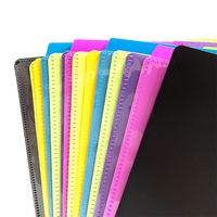 Carnet à spirales en papier kraft avec logo personnalisé, format lettre, spirale en plastique avec cercle métallique, recharge de papier à feuilles mobiles, documents pour le bureau
