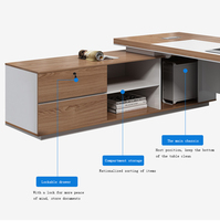 Bureau de direction en bois bureau de directeur moderne Table de direction en bois