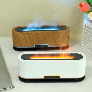 เครื่องเพิ่มความชื้นในอากาศ MUJI รุ่น Flame ขนาด 0.5 ลิตร พร้อมเอฟเฟกต์เปลวไฟ 3 มิติ เครื่องกระจายกลิ่นอโรมาสำหรับห้องนอน บ้าน และสำนักงาน พร้อมไฟกลางคืนและฟังก์ชั่นตั้งเวลา - Product Image 1