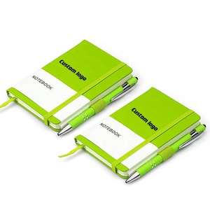 Produits fba couverture en similicuir vert journal d'autosoins personnalisé cahier personnalisé avec stylo - Product Image 1