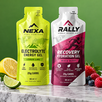 Sachets d'emballage en gros personnalisés professionnels mats avec bec verseur pour gel énergétique, pour le stockage de suppléments nutritionnels sportifs pour la course à pied et le marathon