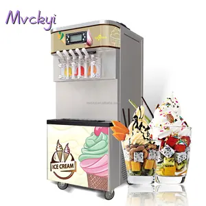 Mvckyi 110V 1200W Kommerzielle Fünf-Düse 3 2 Mixed Flavor Elektrische Süßkegel-Softeis-Eismaschine