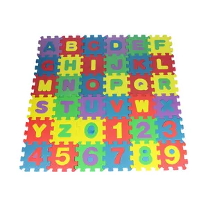 36pcs अंग्रेजी फोम नरम ईवा फोम बच्चे बच्चों खेलने चटाई संख्या पहेली खिलौना वर्णमाला चटाई