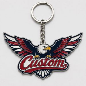 Porte-clés personnalisés en gros de haute qualité, motif aigle, figurines d'oiseaux, animaux sauvages, design totem national, souvenir - Product Image 3