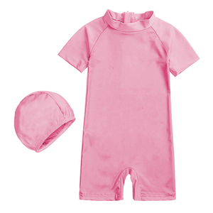 Traje de Baño de Una Pieza para Niñas, Ropa de Playa Infantil de Verano, Bikini de Color Sólido, Venta Caliente - Product Image 1