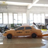 Décorations Publicitaires Taxi Gonflable Orange, Modèle de Taxi Gonflable Personnalisé pour l'Affichage