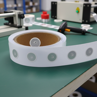 Etiqueta NFC Personalizada Impermeable de 13.56MHz con 1K de Memoria, Etiqueta NFC de PET de 18mm de Diámetro, Etiqueta RFID para Trazabilidad de Productos