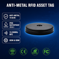 144 Byte wasserdichte RFID Patrol NFC Tag Aufkleber 13,56 MHz Runde Anti-Metall-Münze Mini PVC & PET Epoxy QR-Code-Schnitts telle Hotels