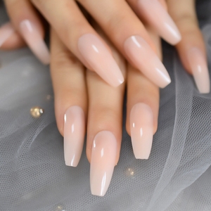 Uñas postizas de esmalte de uñas postizas, Uñas postizas de esmalte de uñas postizas de Color puro Natural, manicura de <span class=keywords><strong>bailarina</strong></span>, uñas postizas de Gel de cobertura completa - Product Image 2