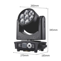 Mini projecteur LED mobile 7x40W RGBW DMX512 pour scène, DJ, club, mariage, événements, fête