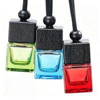 Bouteille en verre vide pour diffuseur de parfum de voiture suspendu, mini, couleur dégradée personnalisée, 8ml 10ml, pour huiles essentielles d'aromathérapie, vente en gros