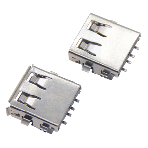 Receptáculo USB Tipo-A Hembra de Montaje Empotrado en Ángulo Recto, Altura de 3.5mm de Placa a Puerto con Brida Reforzada e Isolador Negro - Product Image 2