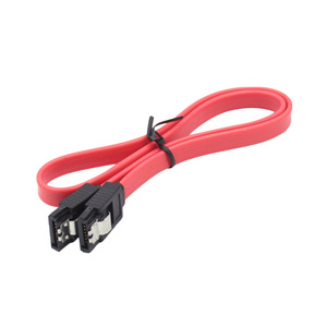 Sata Data <b>Cable</b> 2.0 Solid State Drive Serial Connection <b>Cable</b> Double Straight Head Red Copper Clad Steel Wire - Product Image 4