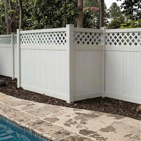 Clôture de jardin en PVC blanc - Panneaux de treillis en vinyle résidentiels personnalisés