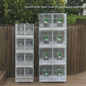 Stapelbare kweekkooi met verwijderbare scheidingswanden - Modulaire kanarie- en vinkkooi voor kweek en presentatie - Product Image 5