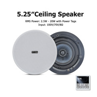 PW430M + FCR53 SURPASS amplificateur mural Smart Home Audio 4*30W son stéréo panneau de musique système PA haut-parleur Kits de haut-parleur de plafond
