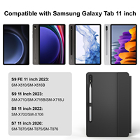 Magic Keyboard untuk Samsung Tab S9+/S9/S9 FE/S8/S7 dengan Stand Magnetik Cantilever Mengambang, Trackpad Multi-Touch, Lampu Latar, dan Tempat S Pen