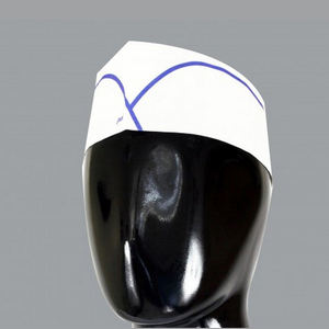 Gorro de Cocinero Desechable de Papel, Gorros de Forraje Blancos con Rayas, para la Industria Alimentaria, Impresión de Logotipo Personalizable - Product Image 1