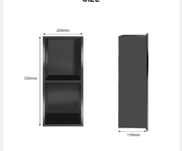Lampe moderne en acier inoxydable 304 Niches de douche encastrées dans la salle de bain Support de rangement noir 1/2/3/4 Niches de sol pour cuisine Salle de douche