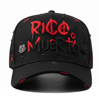 Casquette de baseball vintage sportive de haute qualité à 5 panneaux avec visière incurvée et taille ajustable, Gorras Chip Nfc Rico O Muerto Gorra Bigg boss Hats