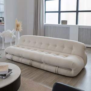 Sofá Soriana de 1 Plaza para <span class=keywords><strong>Sala</strong></span> de Estar, Sofá Grande de Tela con Diseño de Dientes de Acero, Sofá Individual Perezoso para Salón, Conjunto - Product Image 4