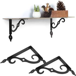 Support mural en métal robuste pour étagère en bois, idéal pour cuisine, salle à manger, salon, hôtel, extérieur, chambre - Product Image 1