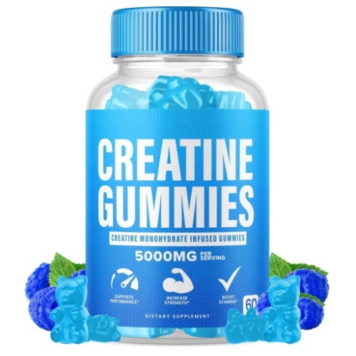Private Label Wholesale Creatine Monohydrated Supplements Halal Vegan Sugar Free 5000mg Creatine Monohydrat Hcl Gummies