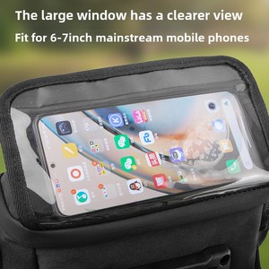 Sac <span class=keywords><strong>de</strong></span> guidon E-Bike Scooter panier avant Pack avec écran tactile support pour téléphone pochette <span class=keywords><strong>de</strong></span> <span class=keywords><strong>rangement</strong></span> pour vélo route vtt sacs - Product Image 2